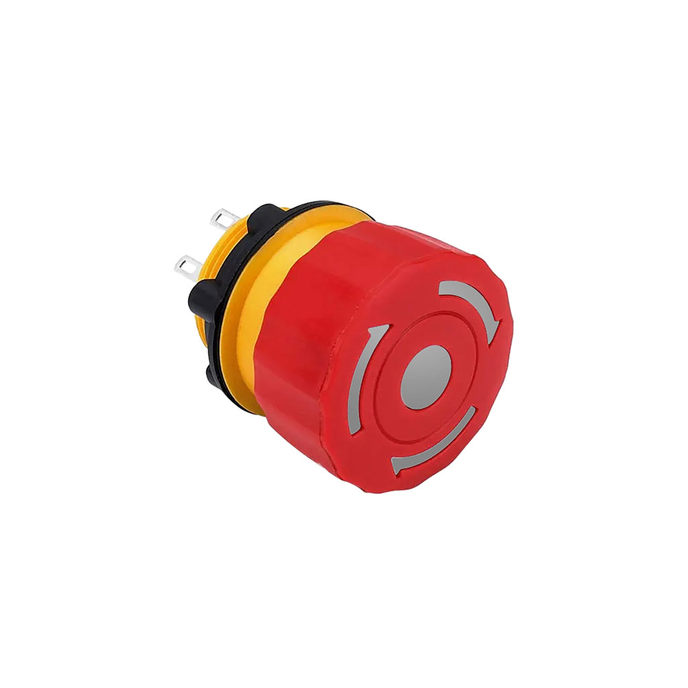 bouton urgence coup de poing lumineux sortie languettes