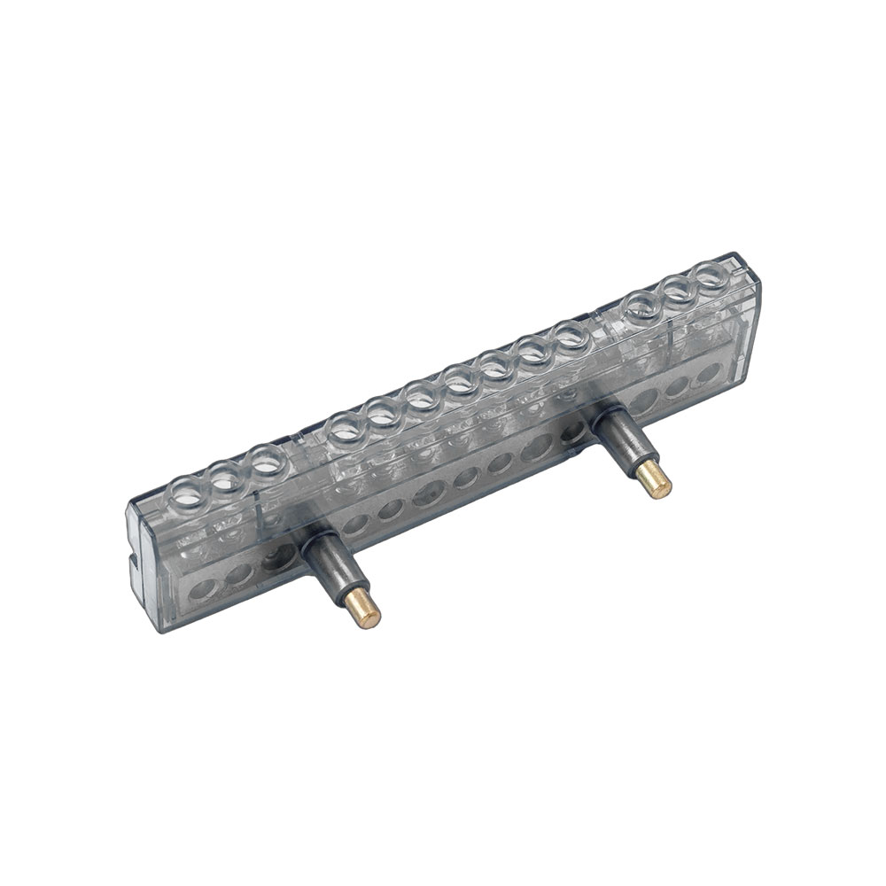 Barre de neutre 125A 13 connexions bornier neutre cuivre tableau électrique distribution rail DIN