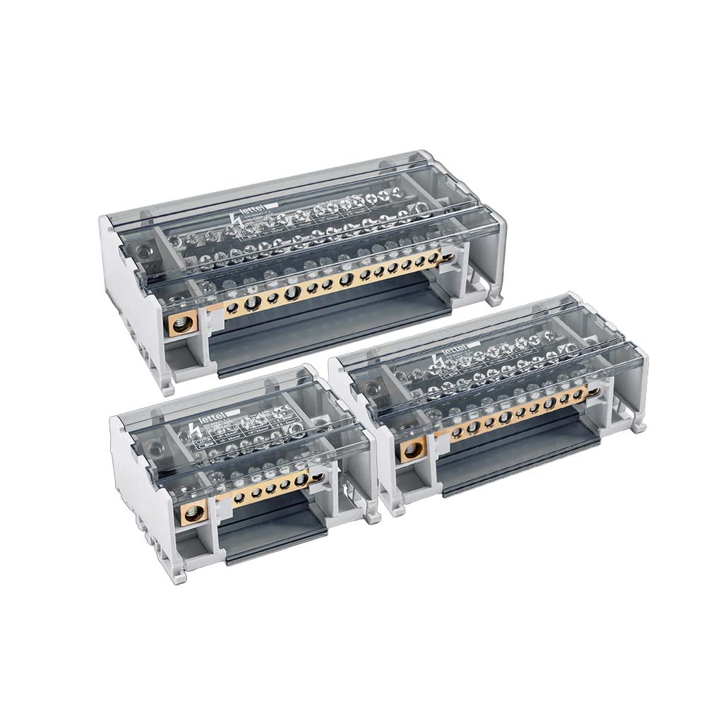Bornier répartiteur tétrapolaire 125A DDB-4B125 7 à 15 connexions 690V connexion latérale tableau électrique rail DIN
