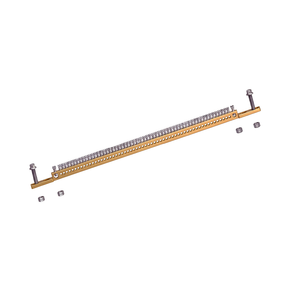 Collecteur de terre 60 connexions barrette de terre avec borne 50 mm² tableau électrique mise à la terre