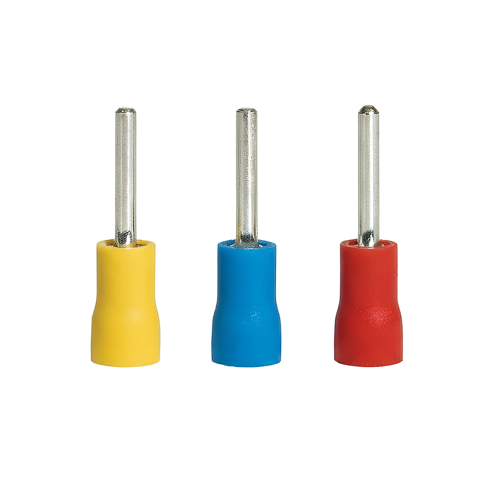 Cosse embout rond pré-isolée rouge bleu jaune à sertir connexion électrique fixation vis cuivre étamé