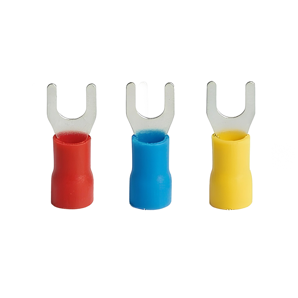 Cosse à fourche pré-isolée raccord électrique rapide couleur rouge bleu jaune
