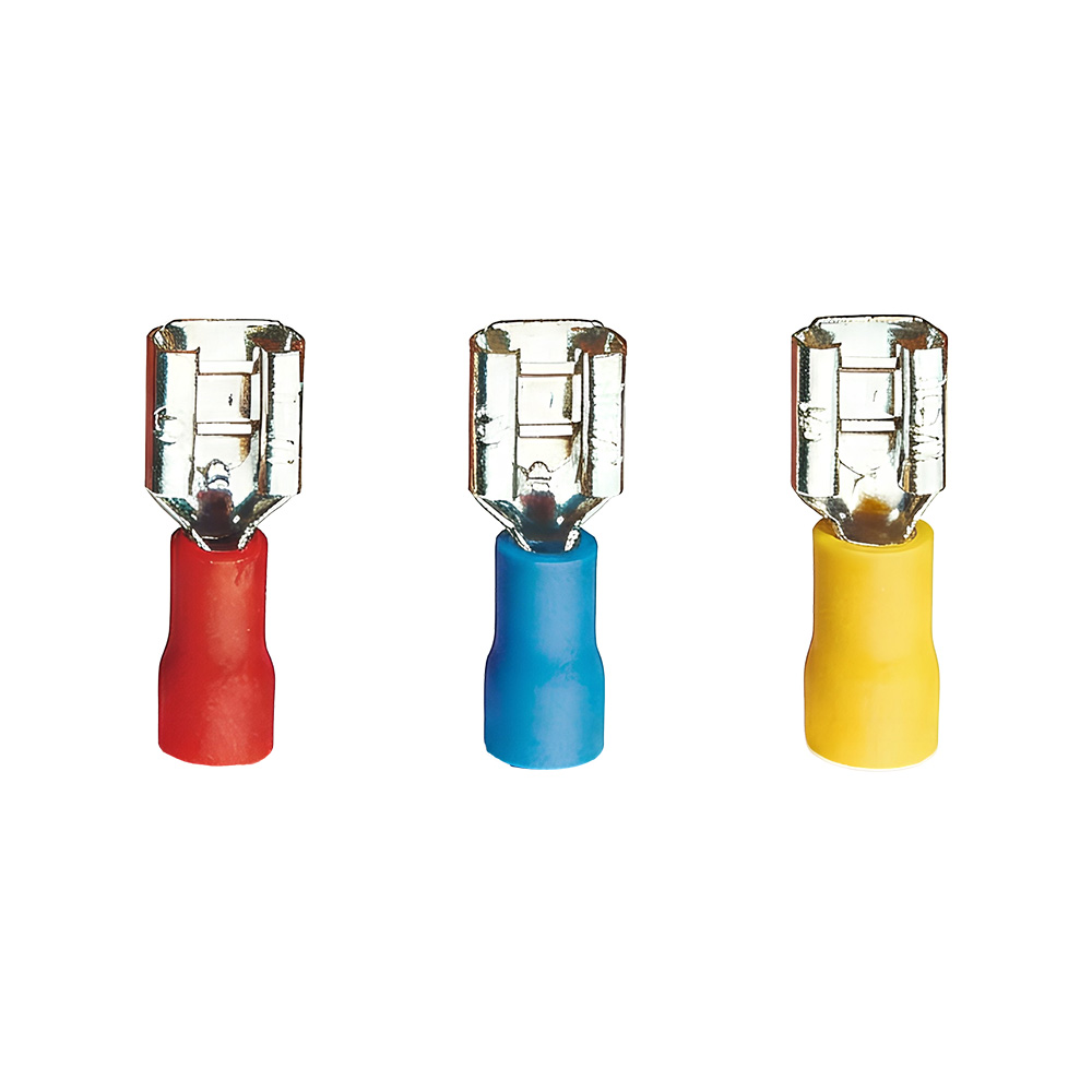 Cosses Faston femelles pré-isolées connecteurs rapides rouge bleu jaune
