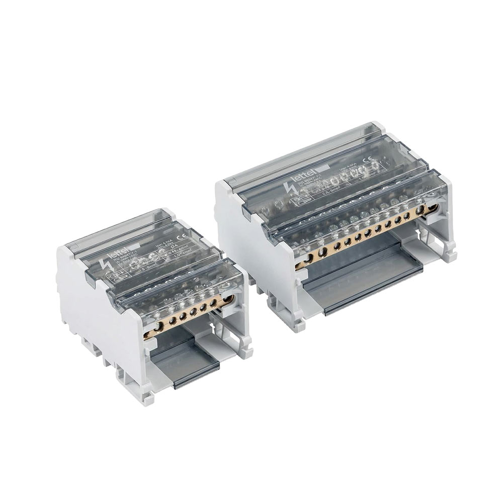 Répartiteur tétrapolaire 80A DDB-4B80 8 ou 13 connexions bornier de distribution électrique rail DIN 500V
