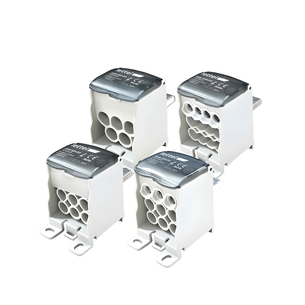 Répartiteur unipolaire 400A bloc de distribution électrique rail DIN bornier puissance