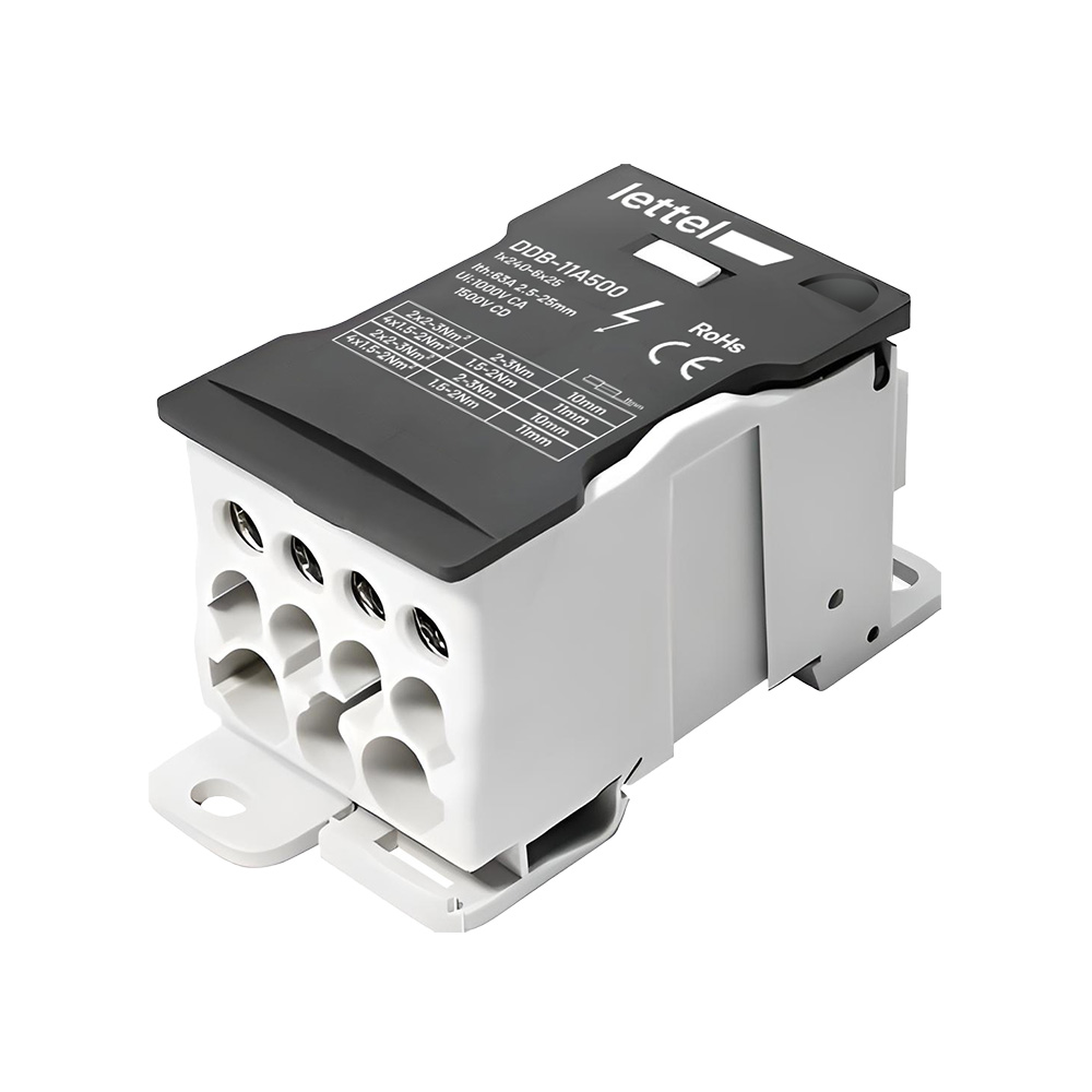 Répartiteur unipolaire 500A 11 sorties bloc de distribution rail DIN