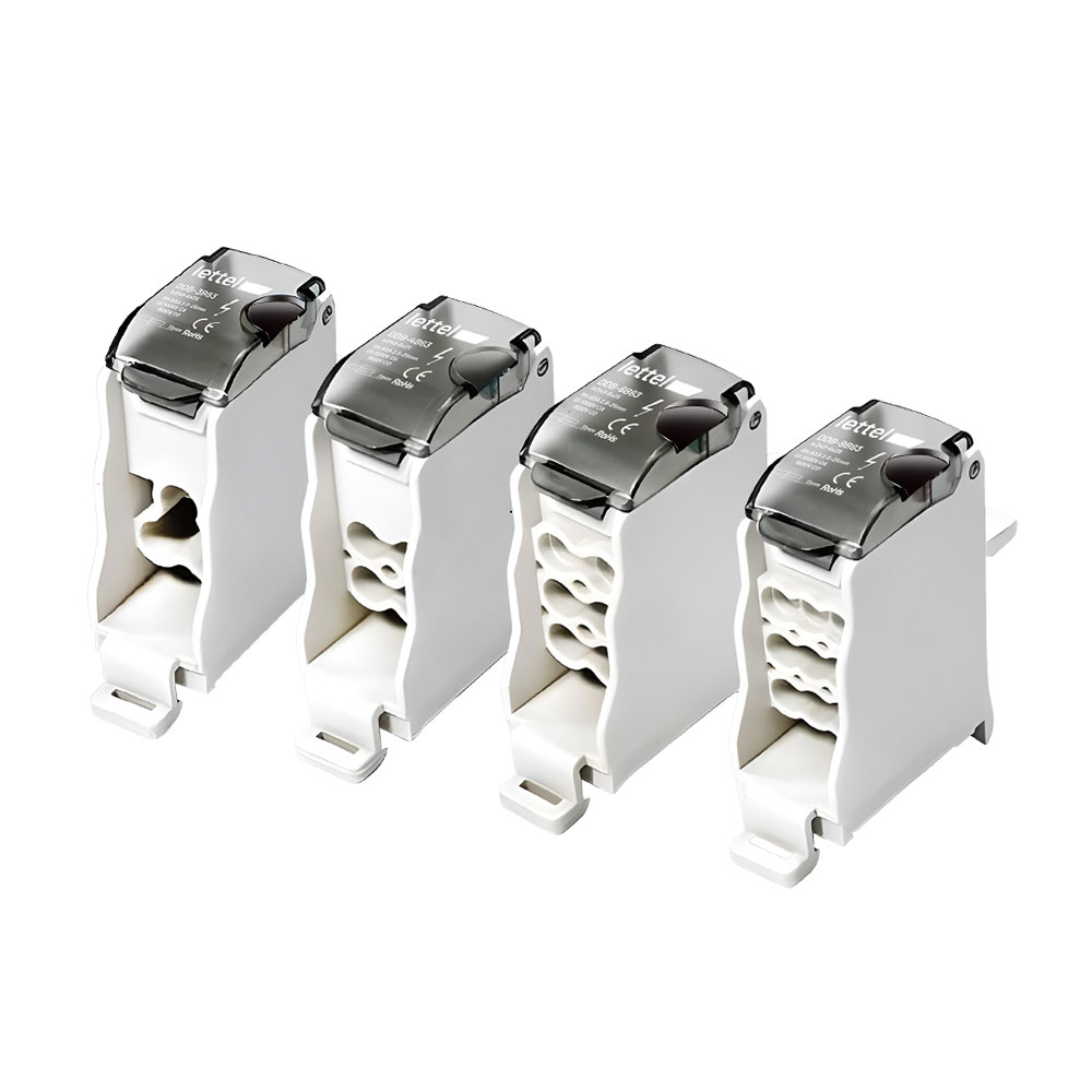Répartiteur unipolaire DDB-B 63A bloc de distribution rail DIN bornier de répartition