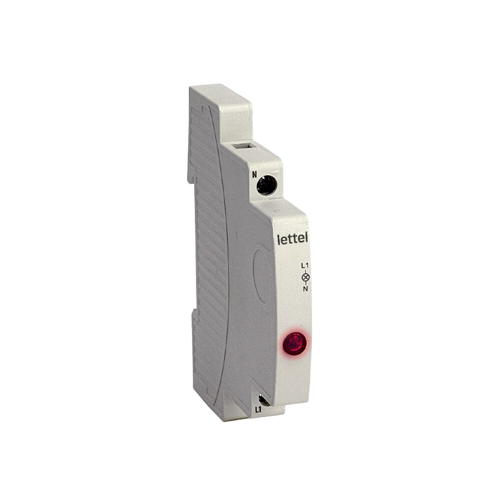 Voyant modulaire LED rouge 230V ou 12-48V, rail DIN