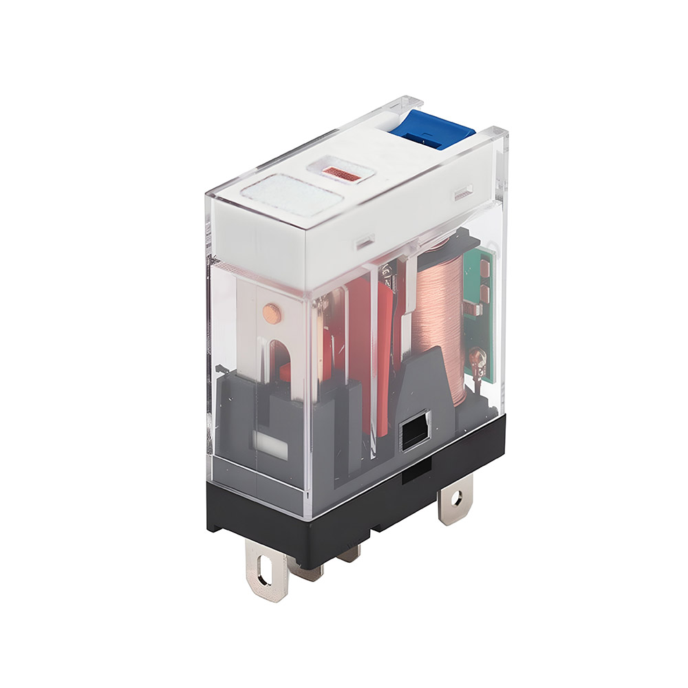 Relais de commande enfichable CRJ-1S 12A contact inverseur 1x NO/NF 12,8 mm