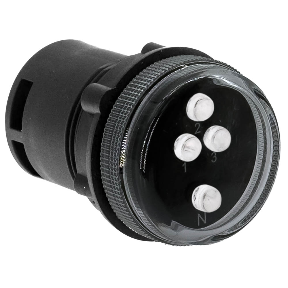 Voyant SVE3 4 LED blanches, Ø30 mm, réseaux triphasés ou tétra